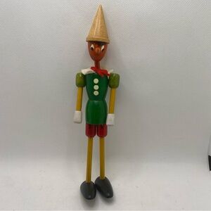 Vintage Colorful Wooden Pinocchio - Italy